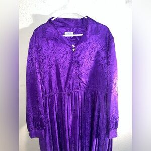 VINTAGE Purple Long Sleeve Dress